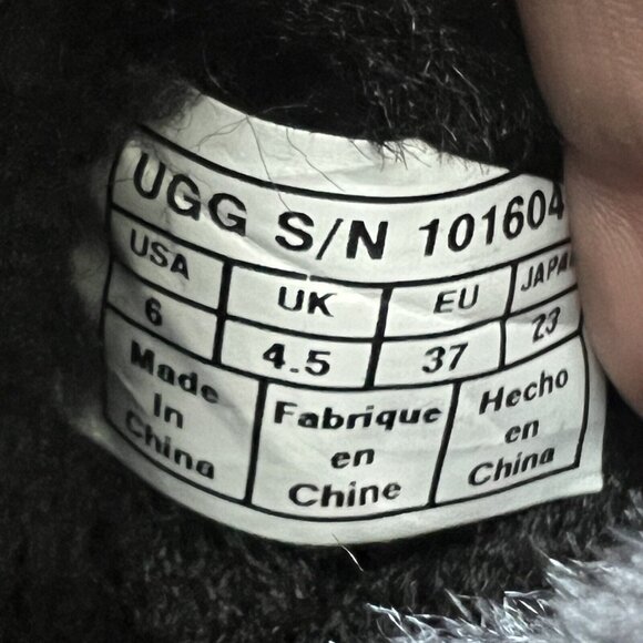 UGG Pernille Convertible Boots Black Women’s Sz 6 Wool Leather Warm Booties - Picture 12 of 12